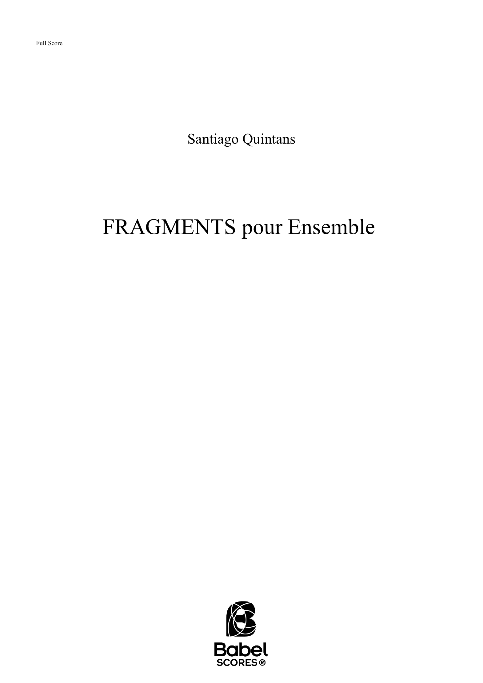 Fragments Ensemble QUINTANS A4 z